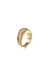 Rc Retro Chic Drop Ring In Gold