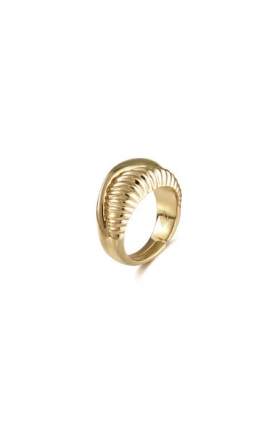Rc Retro Chic Drop Ring In Gold