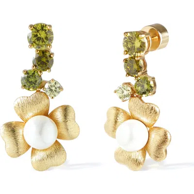 Rc Retro Chic Garden Blossom Earrings In Gold