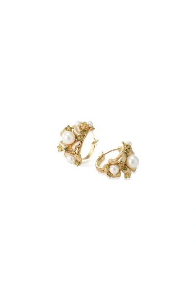 Rc Retro Chic Garden Blossom Hoop Earrings In Gold