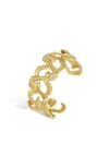 Rc Retro Chic Hawk Wing Bangle In Gold