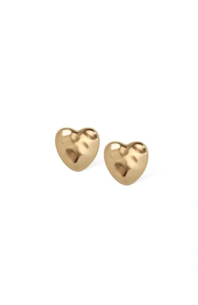 Rc Retro Chic Heart Of Eden Stud Earrings In Gold