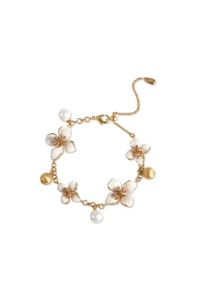 Rc Retro Chic Iris Blossom Bracelet In Gold
