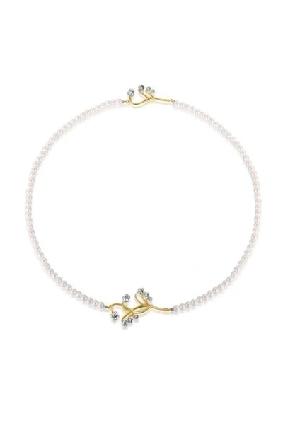 Rc Retro Chic Lily Of The Valley Pearl Necklace In White