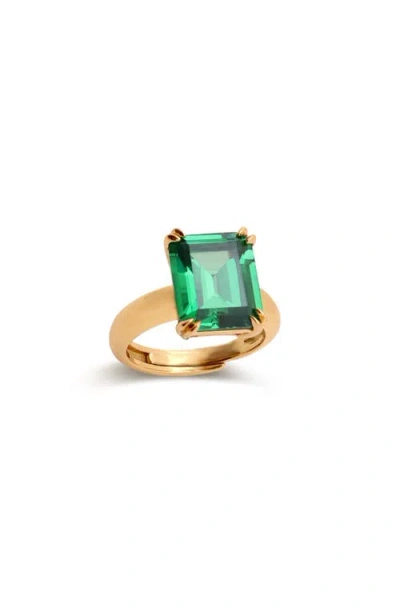 Rc Retro Chic Lime Glow Ring In Gold