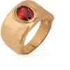 Rc Retro Chic Red Fig Band Ring In Gold