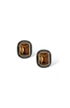 Rc Retro Chic Roman Night Ear Studs In Brown