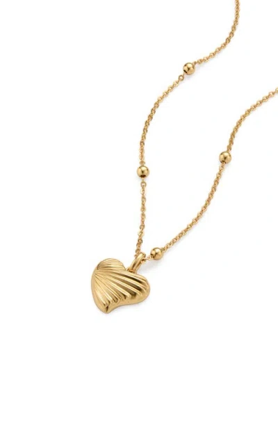 Rc Retro Chic Shell Love Necklace In Gold