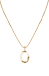 Rc Retro Chic Time Ripples Pendant Necklace In Gold
