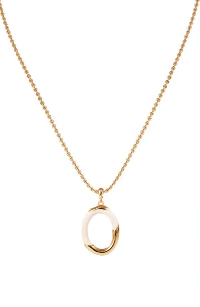 Rc Retro Chic Time Ripples Pendant Necklace In Gold