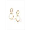 Rc Retro Chic Time Ripples Round Earrings In Gold