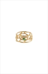 Rc Retro Chic Verdant Whisper Ring In Gold