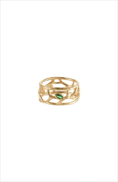 Rc Retro Chic Verdant Whisper Ring In Gold