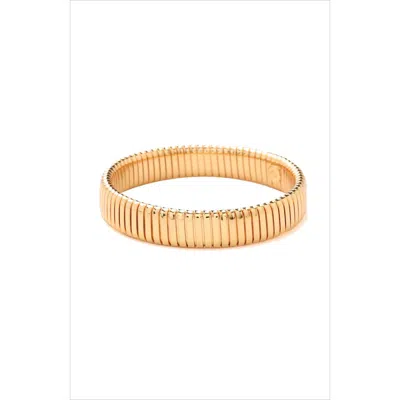 Rc Retro Chic Wide Gladiatorl Minimalist Bracelet In Gold