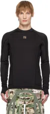 Rcos Black Compression Base Layer T-shirt In Black