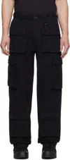 Rcos Black Cotton Cargo Pants In Black