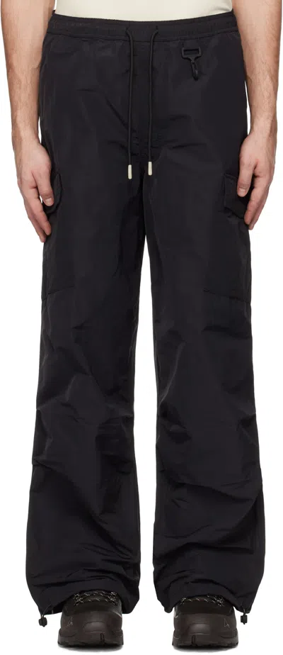 Rcos Black Parachute Cargo Pants