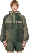 Rcos Green & Brown Packable Nylon Anorak Jacket In Gradient Green