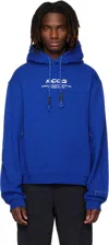 Rcos Navy Script Hoodie In Blue