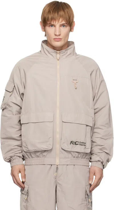 Rcos Taupe Cargo Track Jacket In Mauve