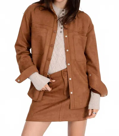 Rd International Alisha Button Up Shirt In Cognac In Brown