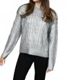 Rd International Rowayne Sweater In Silver Foil In Silver