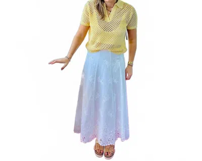 Rd International Short Sleeve Johnny Neck Top In Yellow