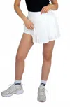 Rd International Yura Pull On Pleated Mini Skirt In White In White