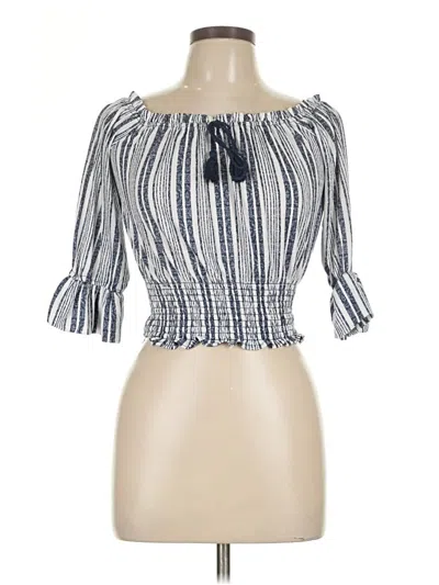 Pre-owned Rd Style 3/4 Sleeve Blouse In Blue