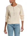 Rd Style Akleja Long Raglan Sleeve Henley Neck Pullover In White