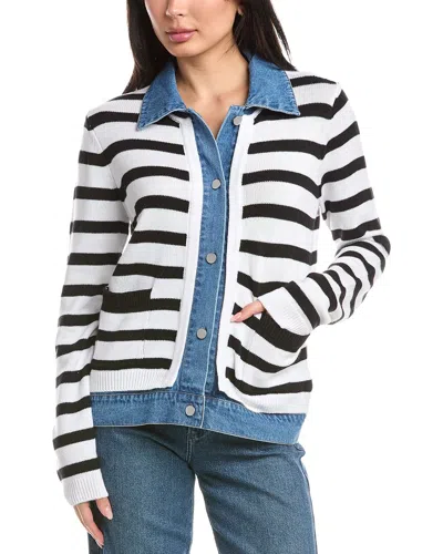 Rd Style Amorie Denim Combo Cardigan In Multi