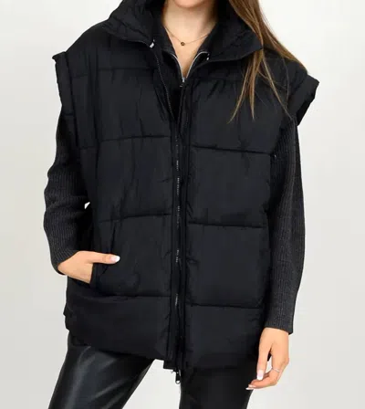 Rd Style Ash Puffer Vest In Black