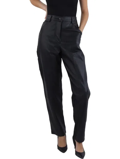 Rd Style Carmine Womens Solid High Rise Straight Leg Pants In Black