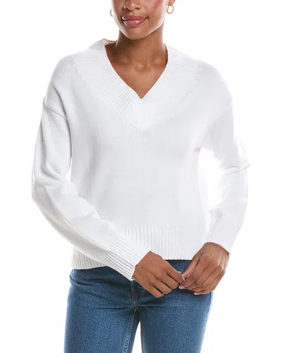 Rd Style Chandra Long Sleeve V Neck Pullover In White