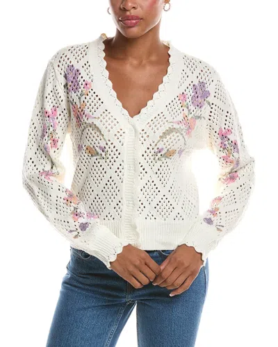 Rd Style Chryseis Long Sleeve V Neck Cardigan In Brown
