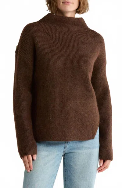 Rd Style Cowl Neck Sweater In Brown