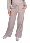 Rd Style Erika Drawstring Soft Knit Pant In Taupe Mel In Gray