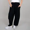Rd Style Hansen Drawstring Barrel Pants In Black