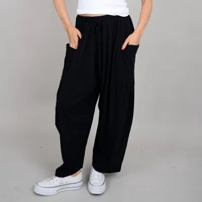 Rd Style Hansen Drawstring Barrel Pants In Black