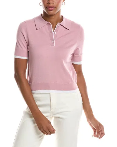 Rd Style Jiya Short Sleeve Polo Neck Pullover In Pink