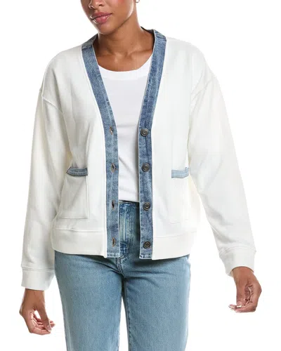 Rd Style Kellie French Terry Cardigan In White