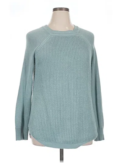 Pre-owned Rd Style Long Sleeve Top Teal Crew Neck Tops