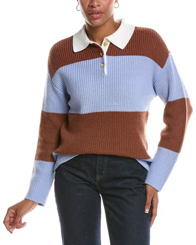 Rd Style Mae Long Saleeve Polo Neck Pullover In Brown