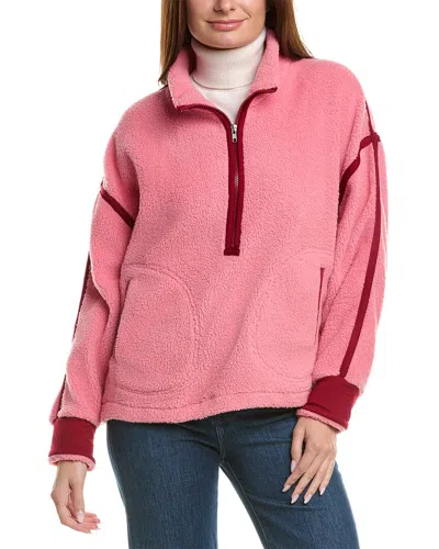 Rd Style Morgan Mock Fleece Pullover In Pink