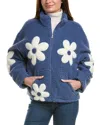 Rd Style Morisa Mock Fleece Jacket In Blue