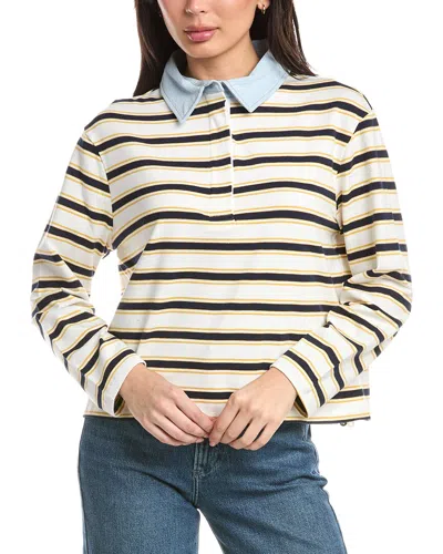 Rd Style Nadine Denim Polo Shirt In Neutral