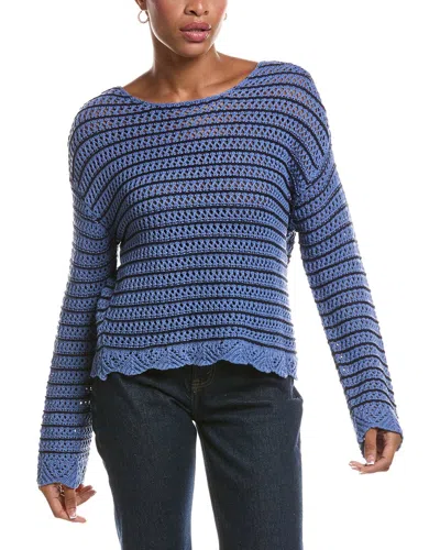 Rd Style Nessa Long Sleeve Boatneck Pullover In Blue