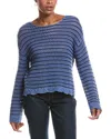 Rd Style Nessa Long Sleeve Boatneck Pullover In Blue