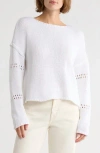 Rd Style Open Stitch Detail Sweater In White