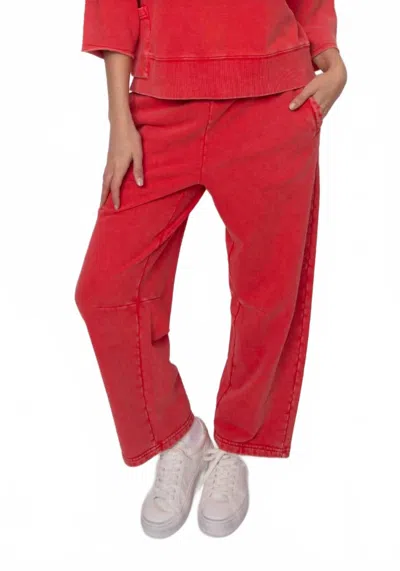 Rd Style Padmala French Terry Pants In Cherry In Red